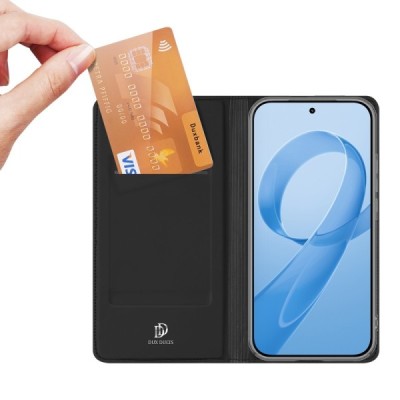 Xiaomi Poco F8 Ultra "Dux Ducis" Skin sērijas melns ādas atvērams maciņš | Vacins.lv