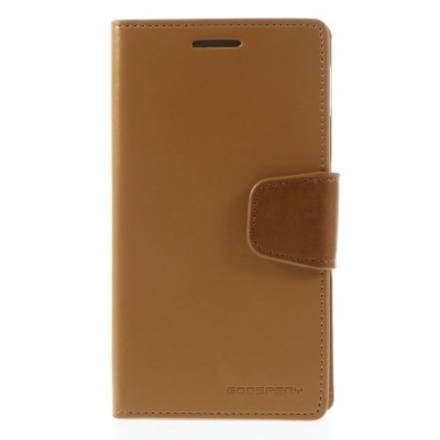 Mercury Sonata atverčiamas Samsung Galaxy Grand (Neo / Lite) šviesiai rudas odinis dėklas - piniginė / Priedai.lt