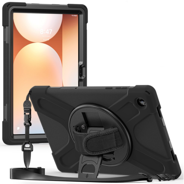 Pastiprinātas aizsardzības (360°) apvalks - melns (Galaxy Tab A11+)