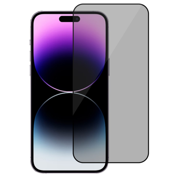 „TOTU“ Tempered Glass melns ekrāna aizsargstikls 0.26 mm - privāta (iPhone 14 Pro Max)