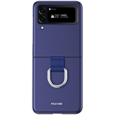 Samsung Galaxy Z Flip4 „Ring“ plastmasas tumši zils apvalks | vacins.lv
