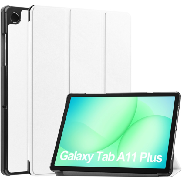 „Saige" Atvēramais maciņš - balts (Galaxy Tab A11+ / A9+)