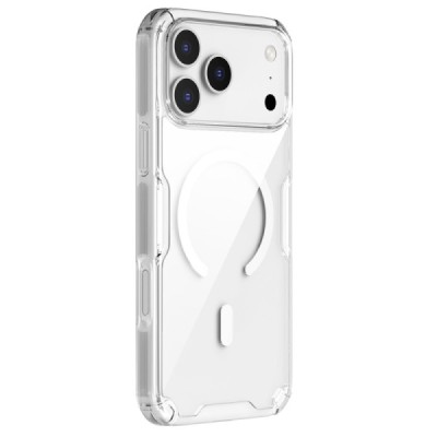 Apple iPhone 17 Pro "Nillkin" Nature TPU Pro Magnetic MagSafe dzidrs, caurspīdīgs cieta silikona apvalks | vacins.lv