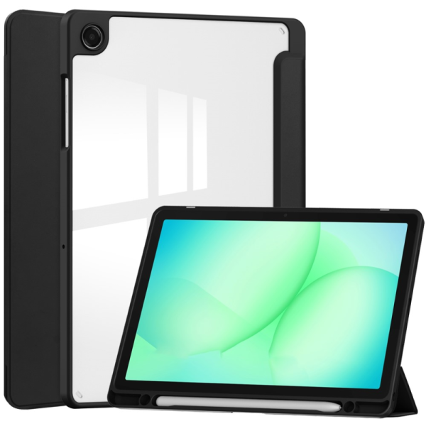 "Copernice" Stylus atvēramais maciņš - melns (Galaxy Tab A11+ / A9+)