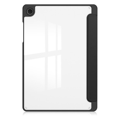 Samsung Galaxy Tab A11+ / A9+ Copernice atvēramais melns maciņš - maks ar vietu, kur ielikt stylus | Vacins.lv