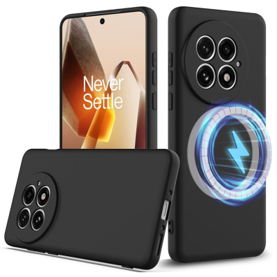 "Shell" MagSafe cieta silikona (TPU) apvalks - melns (OnePlus 13)