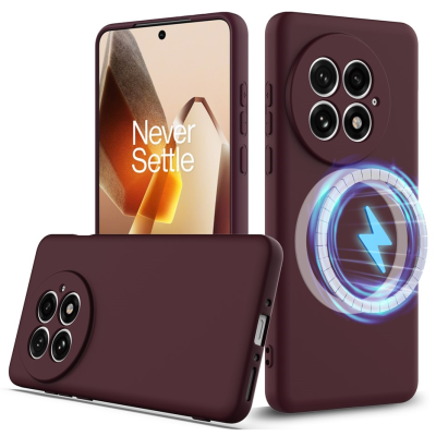 "Shell" MagSafe cieta silikona (TPU) apvalks - bordo (OnePlus 13)