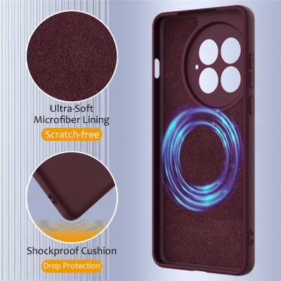 "Shell" MagSafe cieta silikona (TPU) apvalks - bordo (OnePlus 13)