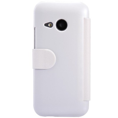 HTC One mini 2 baltas odinis atverčiamas Nillkin Fresh dėklas / Priedai.lt