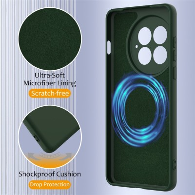 „Shell“ MagSafe kieto silikono (TPU) dėklas - tamsiai žalias (OnePlus 13)