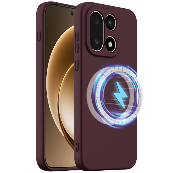 "Shell" MagSafe cieta silikona (TPU) apvalks - bordo (OnePlus 15)