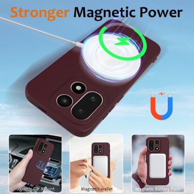 „Shell“ MagSafe kieto silikono (TPU) dėklas - bordo (OnePlus 15)