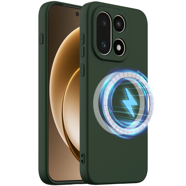 „Shell“ MagSafe kieto silikono (TPU) dėklas - tamsiai žalias (OnePlus 15)