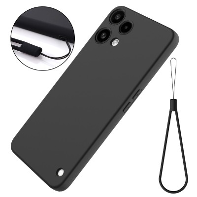 "Shell" hard silicone (TPU) case - black (Nothing Phone 3a Lite)