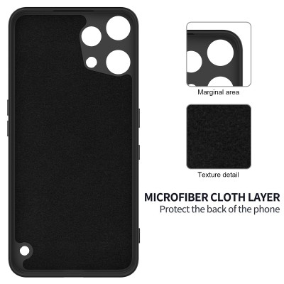 "Shell" hard silicone (TPU) case - black (Nothing Phone 3a Lite)