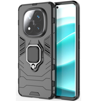 "Mozhi" Kickstand pastiprinātas aizsardzības apvalks - melns (Redmi Note 14 Pro+ 5G)