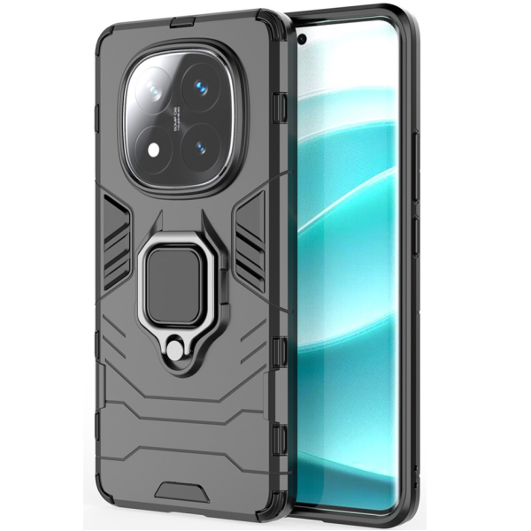 "Mozhi" Kickstand pastiprinātas aizsardzības apvalks - melns (Redmi Note 14 Pro+ 5G)