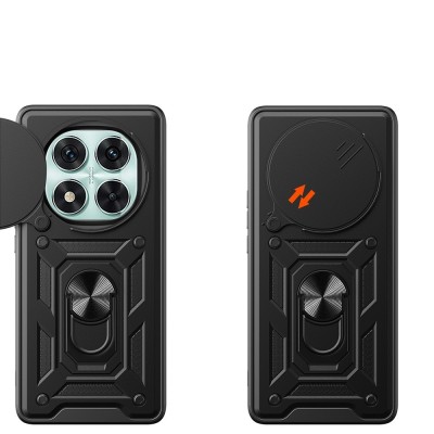 "Mozhi" Kickstand pastiprinātas aizsardzības apvalks - melns (Redmi Note 14 Pro 5G / Poco X7 5G)