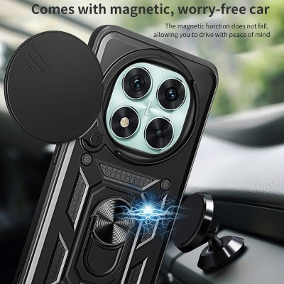 "Mozhi" Kickstand pastiprinātas aizsardzības apvalks - melns (Redmi Note 14 Pro 5G / Poco X7 5G)