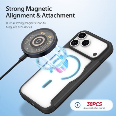 "Dux Ducis" Skin X Pro atvērams maciņš - melns (iPhone 17 Pro)