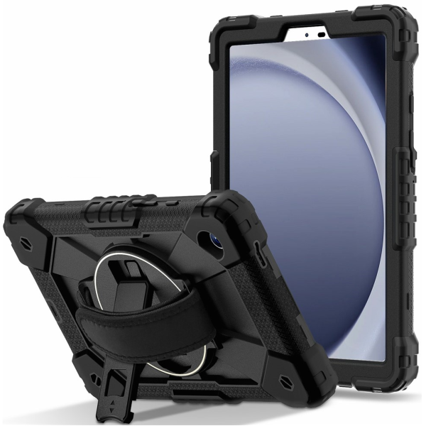 Pastiprinātas aizsardzības (360°) apvalks - melns (Galaxy Tab A11 / A9)