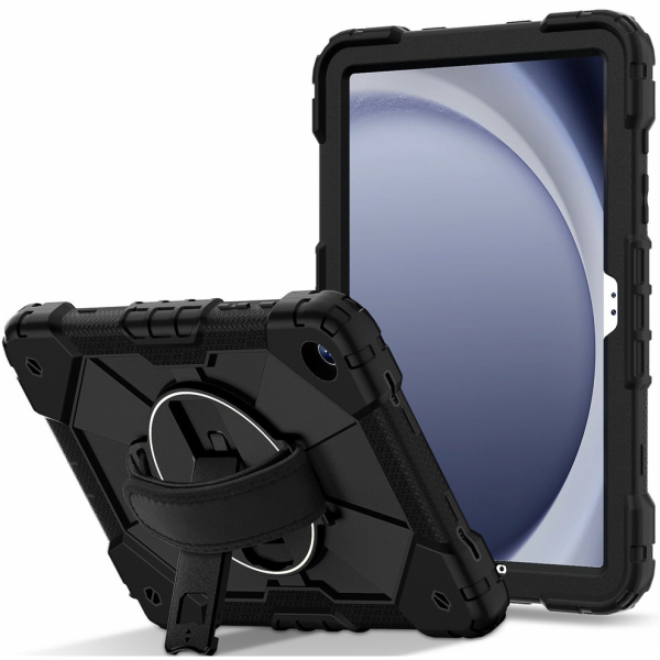 Pastiprinātas aizsardzības (360°) apvalks - melns (Galaxy Tab A11+ / A9+)