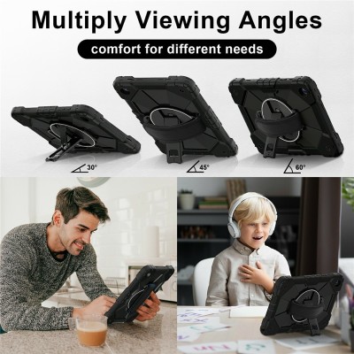 Pastiprinātas aizsardzības (360°) apvalks - melns (Galaxy Tab A11+ / A9+)