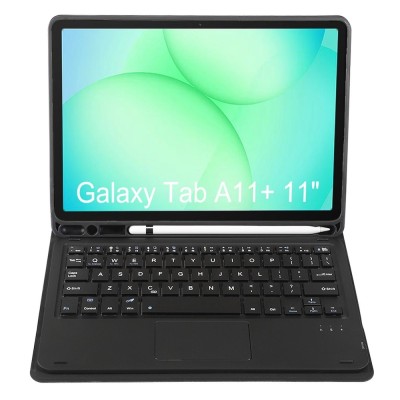 "Bosina" Atvēramais futrālis ar tastatūra - melns (Galaxy Tab A11+ / A9+)