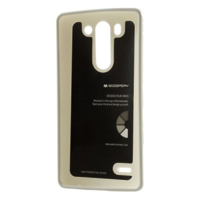 LG G3 S (Beat) D722 Mercury balts cieta silikona (TPU) apvalks / vacins.lv