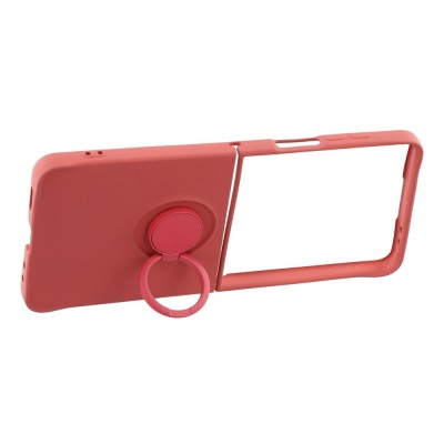 „Dechen“ Ring Kickstand kieto silikono (TPU) dėklas - raudonas (Galaxy Flip7)