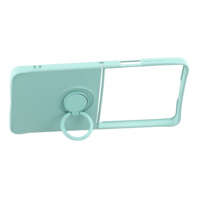 „Dechen“ Ring Kickstand kieto silikono (TPU) dėklas - mėtinė (Galaxy Flip7)