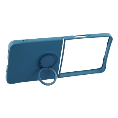 „Dechen“ Ring Kickstand kieto silikono (TPU) dėklas - tamsiai mėlynas (Galaxy Flip7)