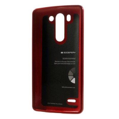 LG G3 S (Beat) D722 Mercury sarkans cieta silikona (TPU) apvalks / vacins.lv