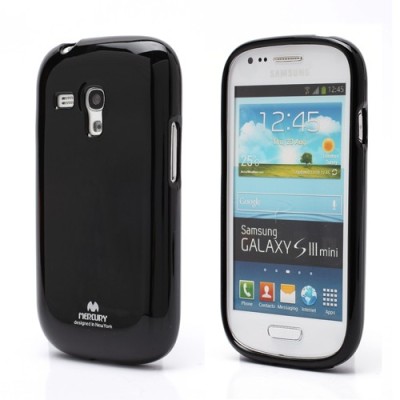 Samsung Galaxy S3 mini i8190 juodas Mercury kieto silikono (TPU) dėklas - nugarėlė / Priedai.lt