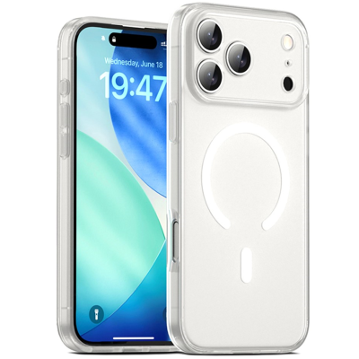 copy of „IPAKY“ Matt MagSafe Case Cover- Transparent, White (iPhone 17 Pro)