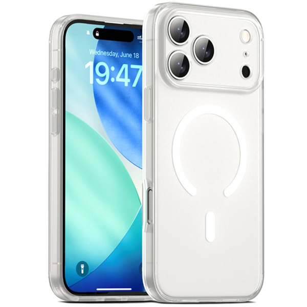 copy of „IPAKY“ Matt MagSafe Case Cover- Transparent, White (iPhone 17 Pro)