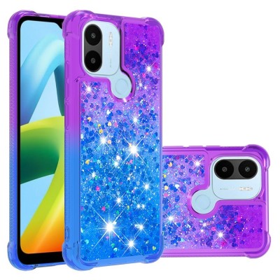 "Yibo" Shine Kickstand cietā silikona (TPU) vāciņš - violets/zils (Redmi A2 / A1 / A2+ / A1+)