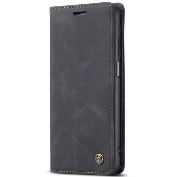 „CaseMe“ Retro solidus atverčiamas dėklas - juodas (Mi 10T / 10T Pro)
