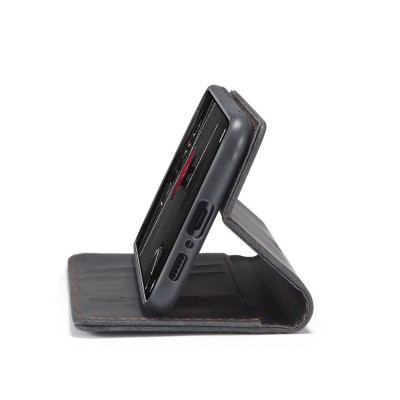 „CaseMe“ Retro solidus atverčiamas dėklas - juodas (Mi 10T / 10T Pro)