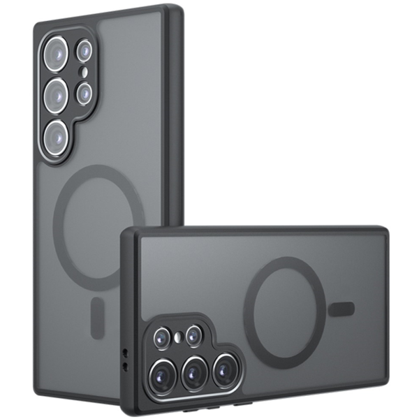 „Mofan“ MagSafe matinis kieto silikono (TPU) dėklas - juodas (Galaxy S24 Ultra)
