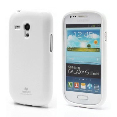 Samsung Galaxy S3 mini i8190 baltas Mercury kieto silikono (TPU) dėklas - nugarėlė / Priedai.lt