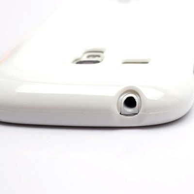 Samsung Galaxy S3 mini i8190 baltas Mercury kieto silikono (TPU) dėklas - nugarėlė / Priedai.lt