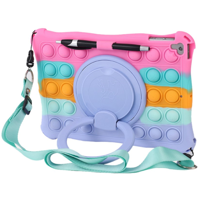 „Popit“ Bubble Kickstand mīksta silikona (TPU) apvalks - Rozs (iPad Air / iPad Air 2 / iPad 9.7" 2017 / iPad 9.7" 2018)