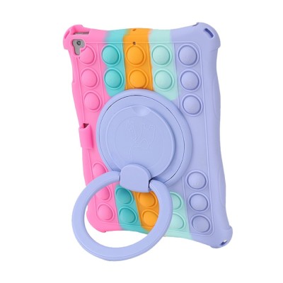 „Popit“ Bubble Kickstand minkšto silikono (TPU) dėklas - rožinis (iPad Air / iPad Air 2 / iPad 9.7" 2017 / iPad 9.7" 2018)