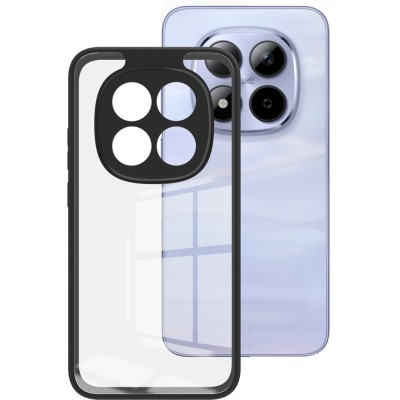 "Imak" Kõva silikoon (TPU) kaaned - läbipaistev / must (Redmi Note 15 Pro 5G)