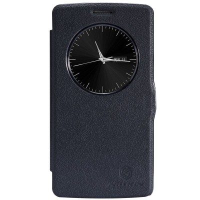 LG G3 S (Beat) D722 juodas odinis atverčiamas Nillkin Fresh dėklas / Priedai.lt