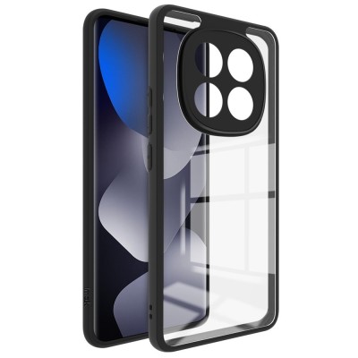 „Imak“ kieto silikono (TPU) dėklas - skaidrus / juodas (Redmi Note 15 5G / Redmi Note 15 4G / Poco M8)