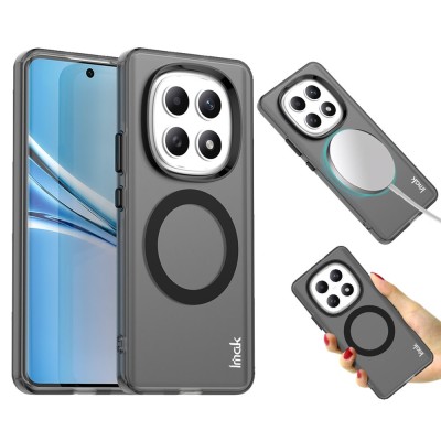"IMAK" Candy MagSafe matt kõva silikoon (TPU) ümbris – must (Redmi Note 15 5G / Redmi Note 15 4G / Poco M8)