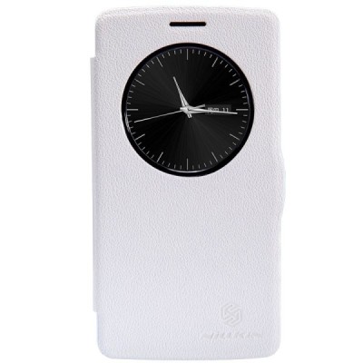 LG G3 S (Beat) D722 baltas odinis atverčiamas Nillkin Fresh dėklas / Priedai.lt