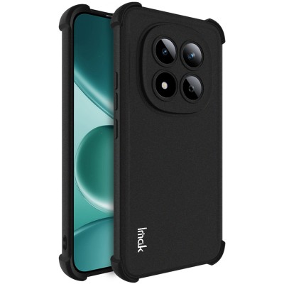 "Imak" tugevdatud turvalisus Airbag kõva silikoon matt (TPU) ümbris - must (Redmi Note 15 Pro 5G)